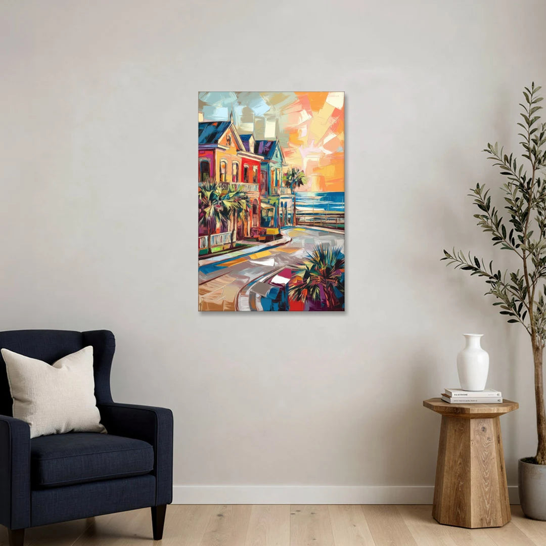 Galveston Texas Pride - Canvas Wall Art - Sofa - 24x36