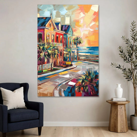 Galveston Texas Pride - Canvas Wall Art - Sofa - 40x60