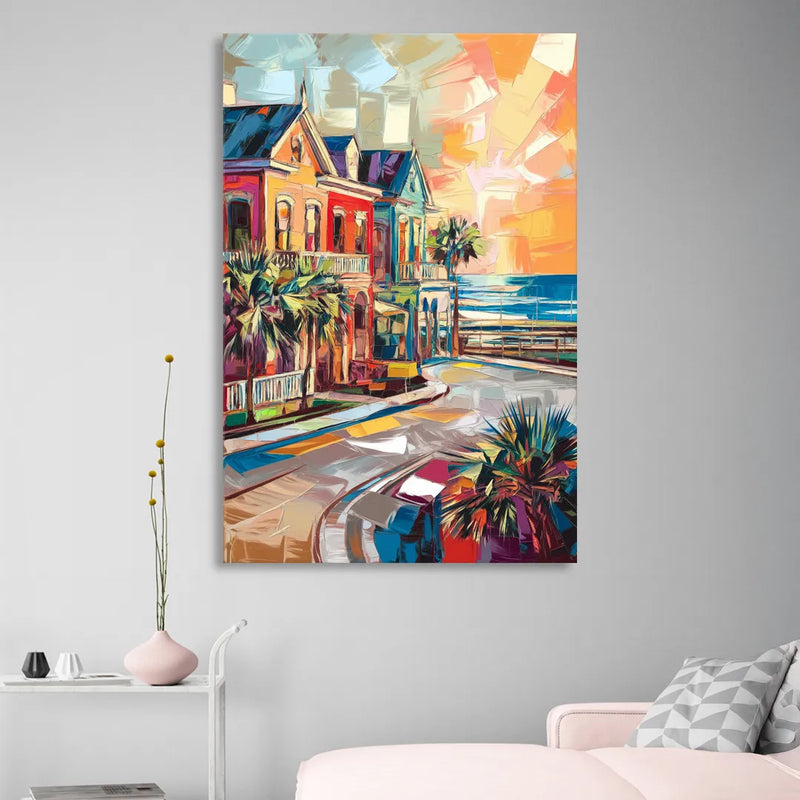 Galveston Texas Pride Sitting Room - Canvas Wall Art