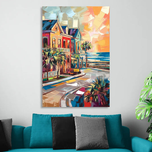 Galveston Texas Pride Living Room - Canvas Wall Art