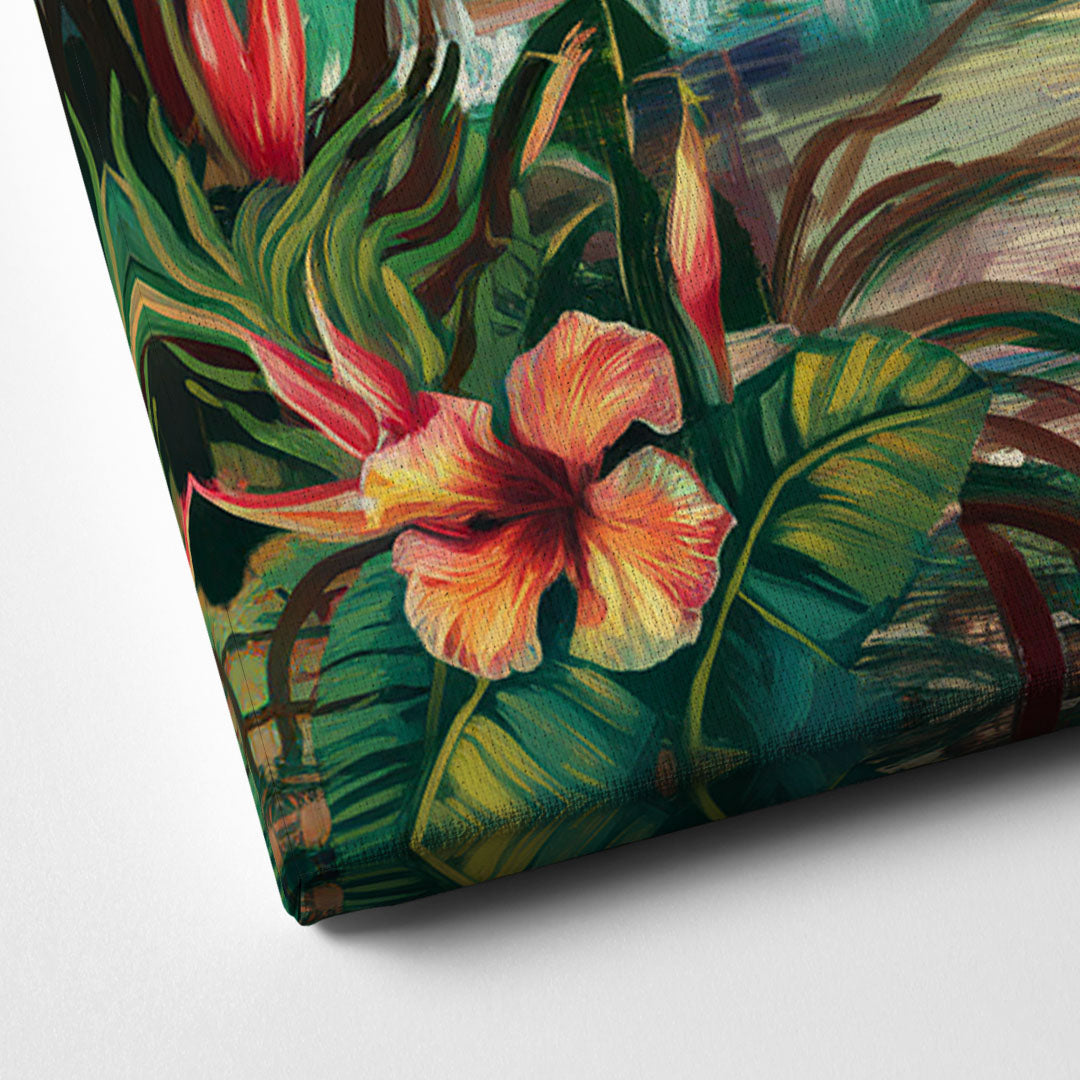 Galveston Tropical Paradise Canvas Close Up