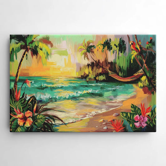 Galveston Tropical Paradise - Canvas Wall Art