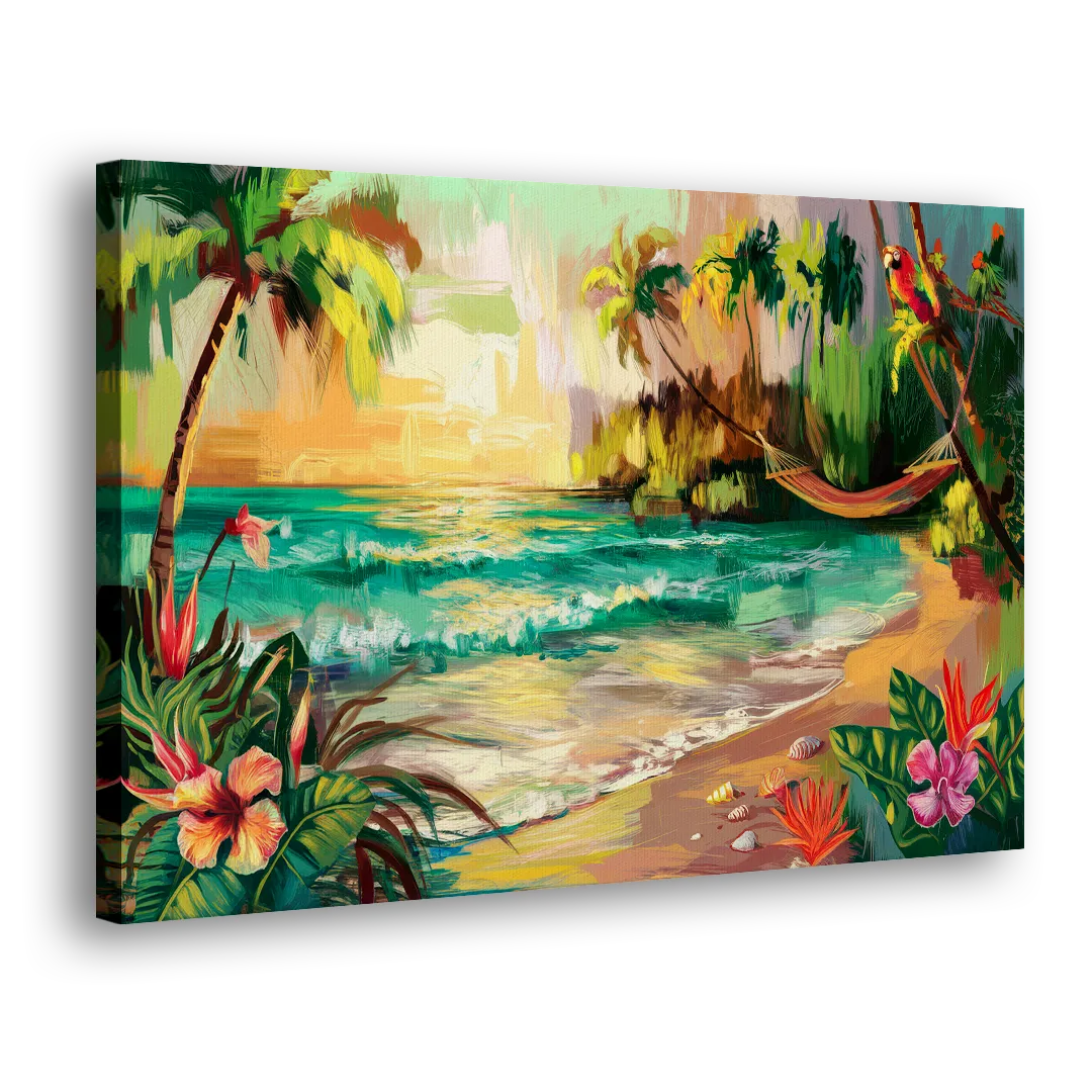 Galveston Tropical Paradise Side - Canvas Wall Art