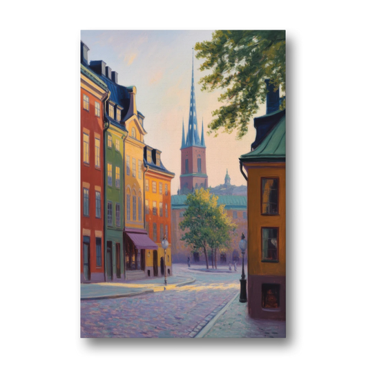 Gamla Stan Charm - Canvas Wall Art - Front