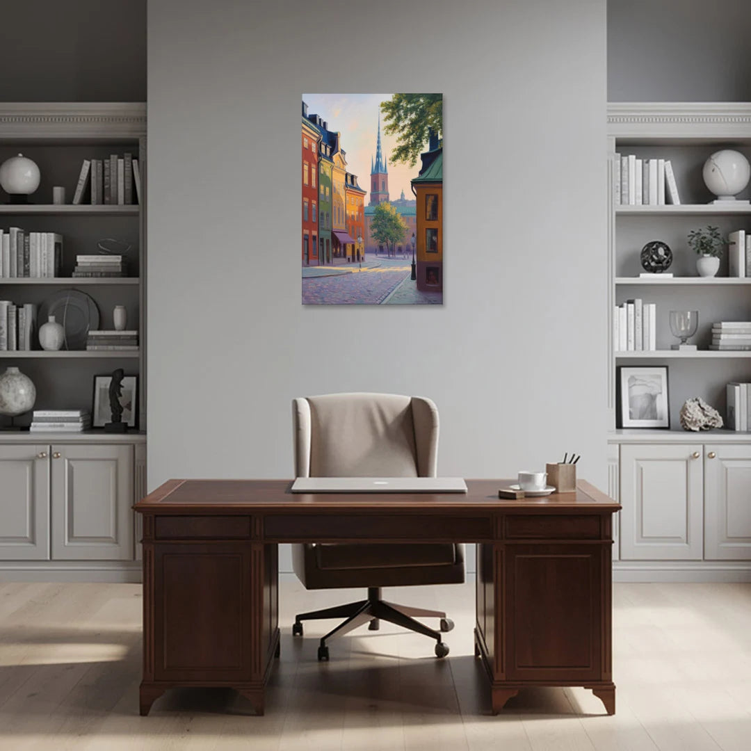 Gamla Stan Charm - Canvas Wall Art - Office - 24x36