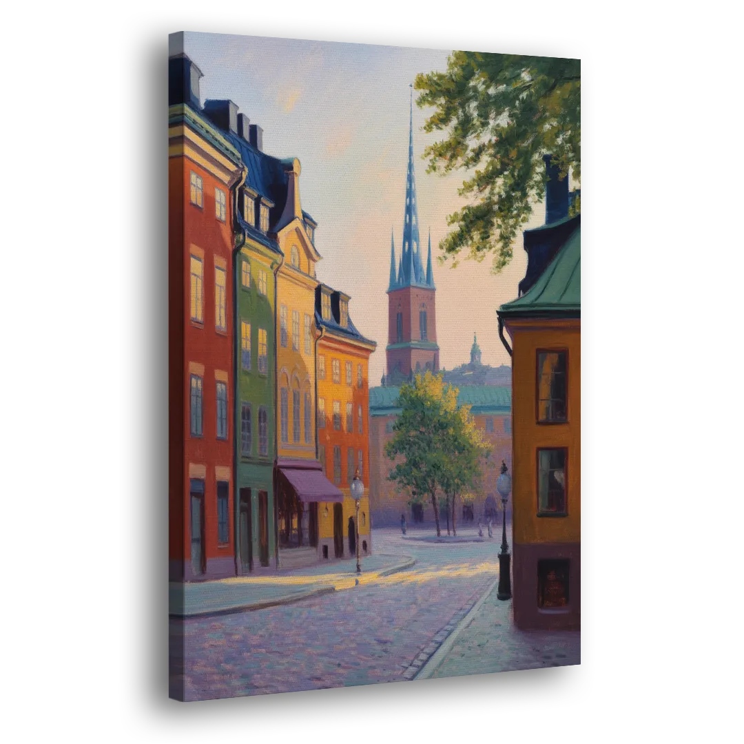 Gamla Stan Charm Side - Canvas Wall Art