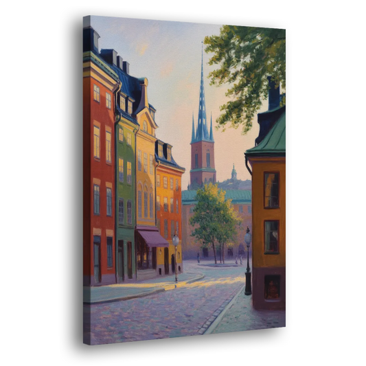 Gamla Stan Charm Side - Canvas Wall Art