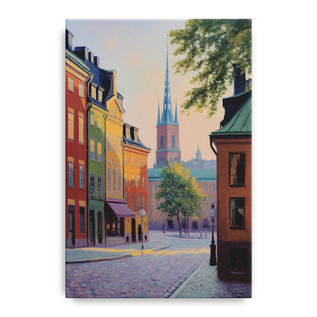 Gamla Stan Charm Front - Canvas Wall Art