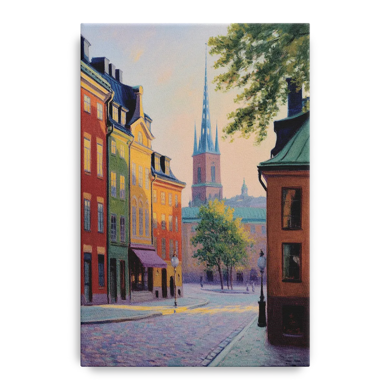 Gamla Stan Charm Front - Canvas Wall Art