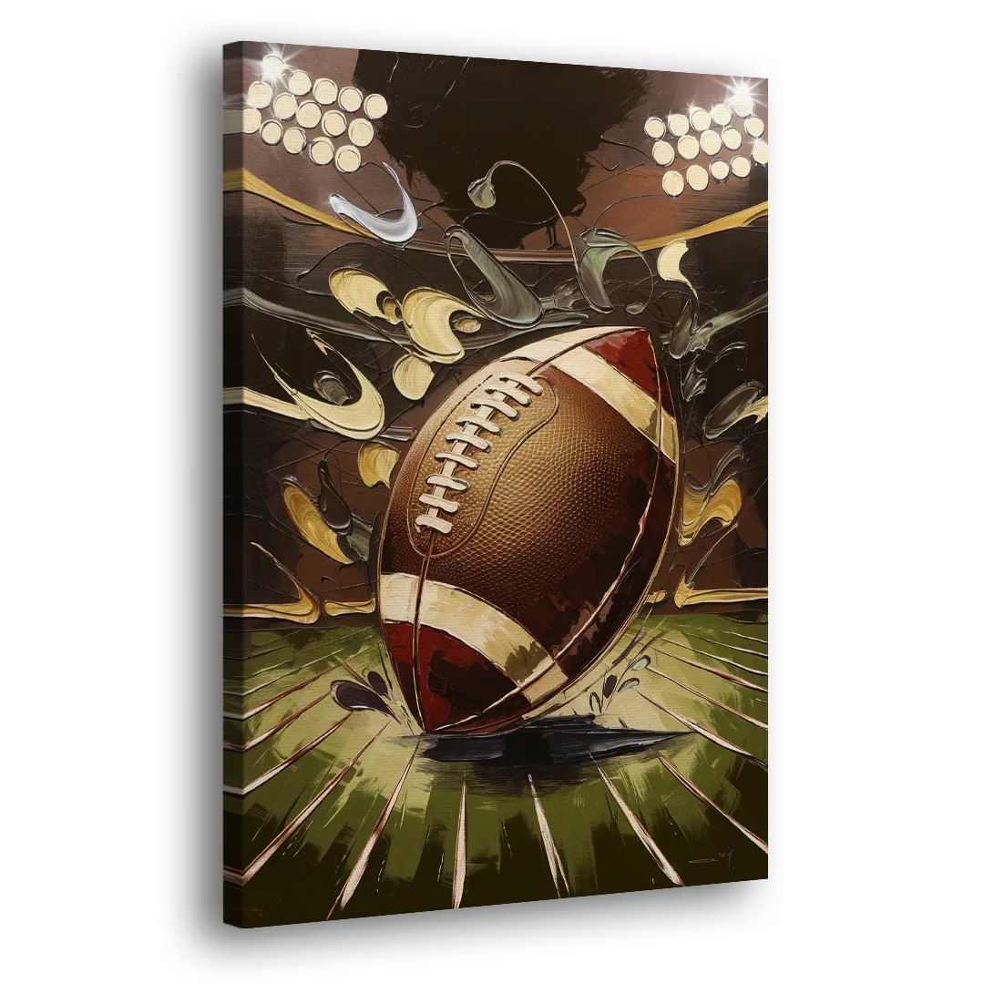 Garland Football Spirit Side - Canvas Wall Art