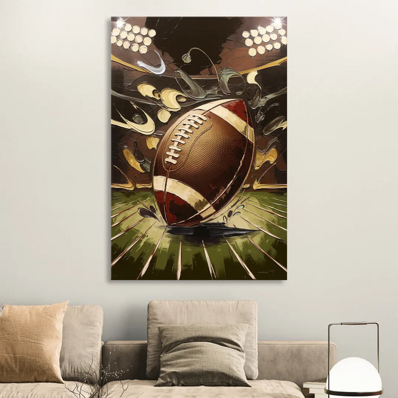 Garland Football Spirit Living Room - Canvas Wall Art