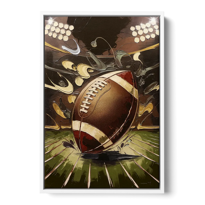 Garland Football Spirit Front - White Canvas Wall Art