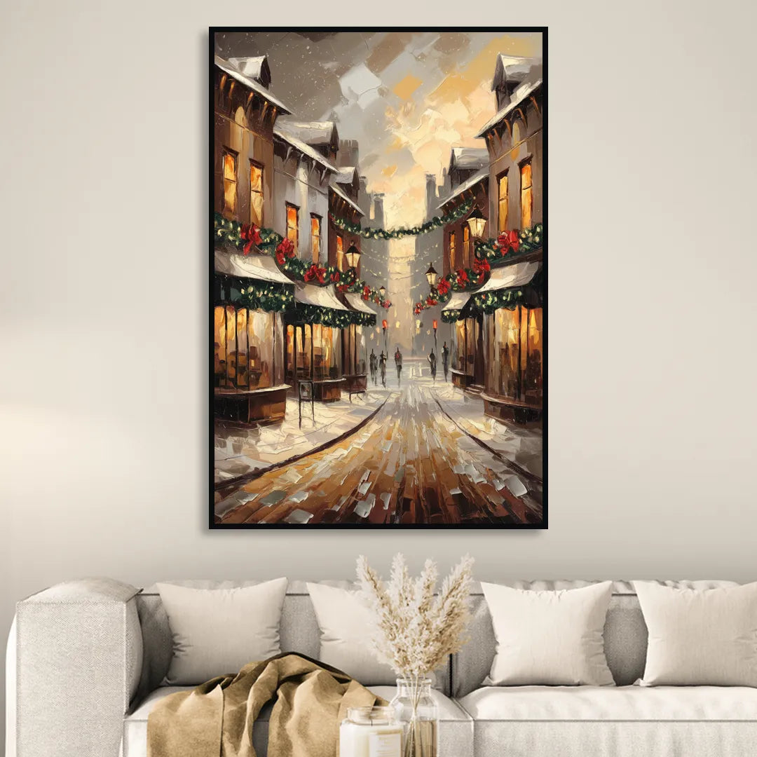 Garland Historic Downtown Sitting Room - Black Canvas Wall Art