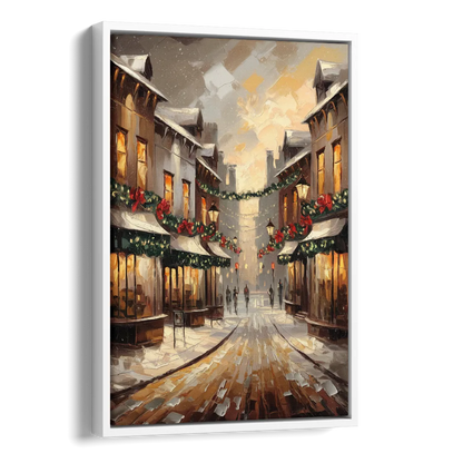 Garland Historic Downtown Side - White Canvas Wall Art