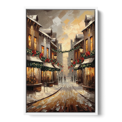 Garland Historic Downtown Front - White Canvas Wall Art