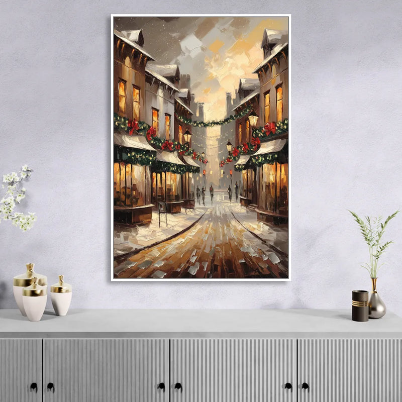 Garland Historic Downtown Sitting Room - White Canvas Wall Art