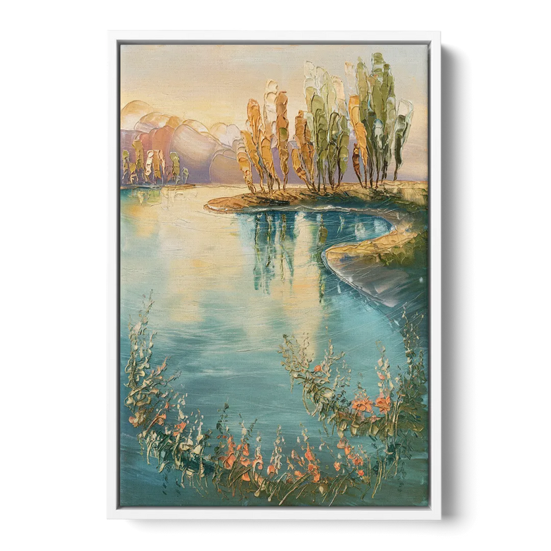 Garland Lakeside Serenity Front - White Canvas Wall Art