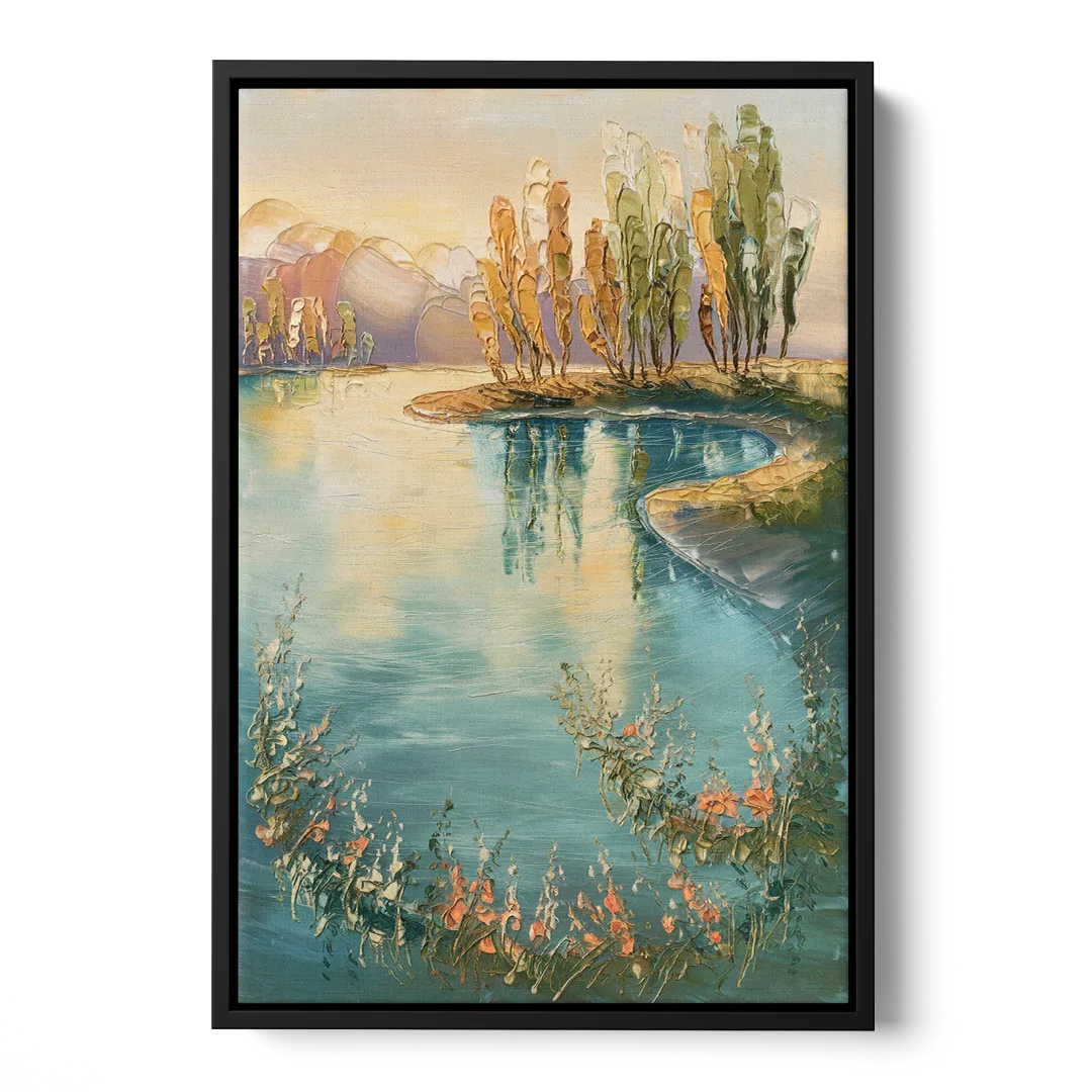 Garland Lakeside Serenity Front - Black Canvas Wall Art
