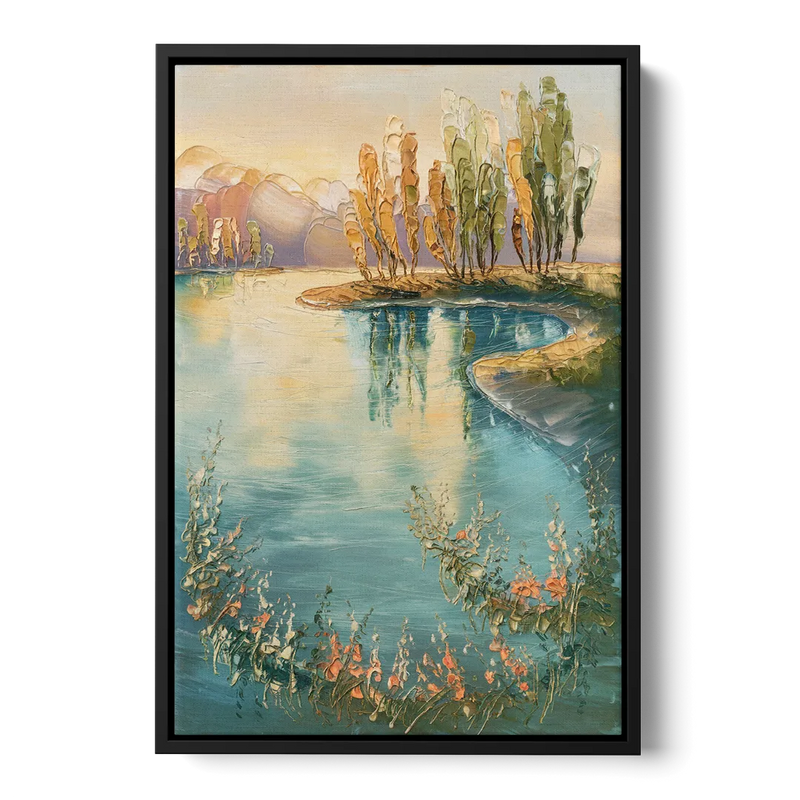Garland Lakeside Serenity Front - Black Canvas Wall Art