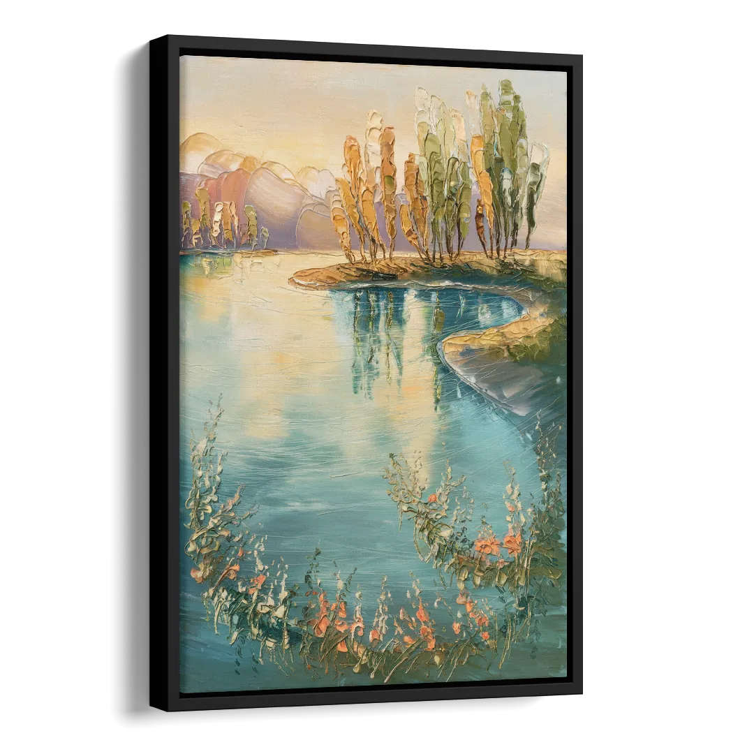 Garland Lakeside Serenity Side - Black Canvas Wall Art