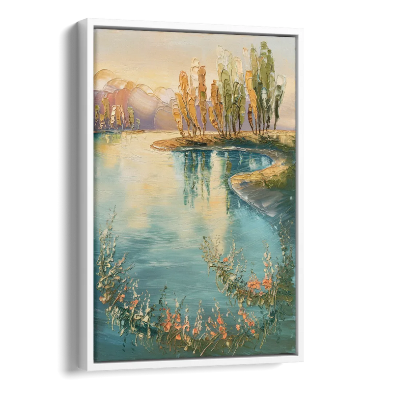 Garland Lakeside Serenity Side - White Canvas Wall Art