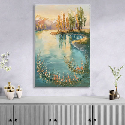 Garland Lakeside Serenity Living Room - White Canvas Wall Art