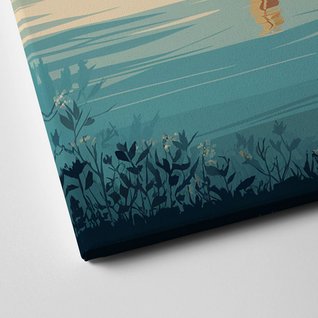 Garland Skyline Reflection Canvas Close Up