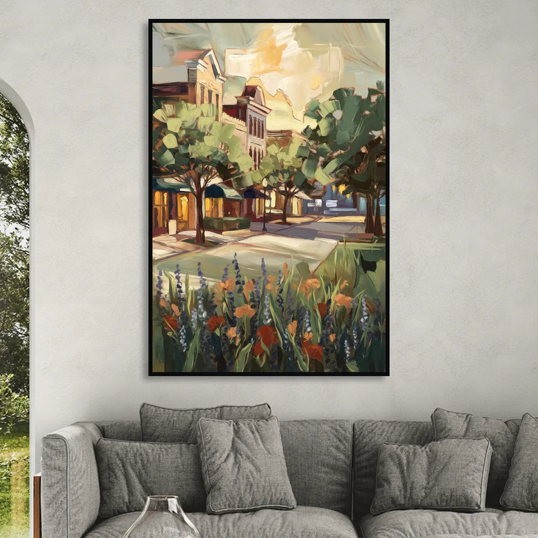 Garland Texas Pride Living Room - Black Canvas Wall Art