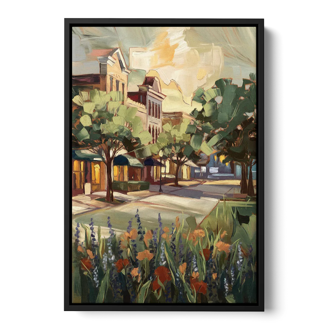 Garland Texas Pride Front - Black Canvas Wall Art