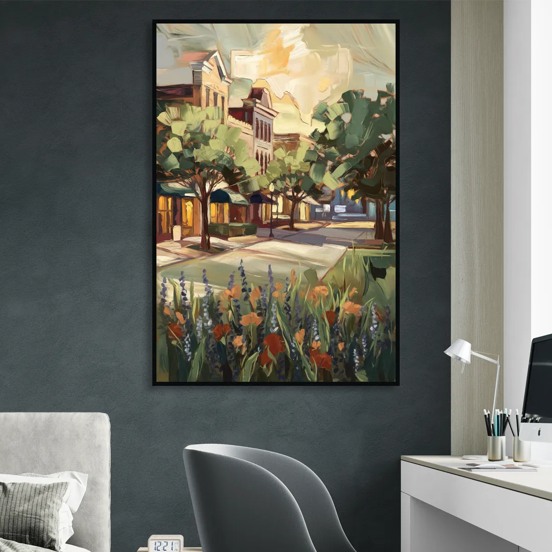 Garland Texas Pride Sitting Room - Black Canvas Wall Art