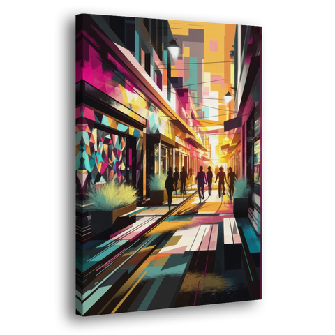 Garland Vibrant Streets - Canvas Wall Art - Side