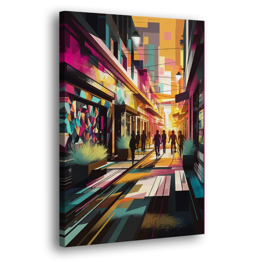 Garland Vibrant Streets Side - Canvas Wall Art