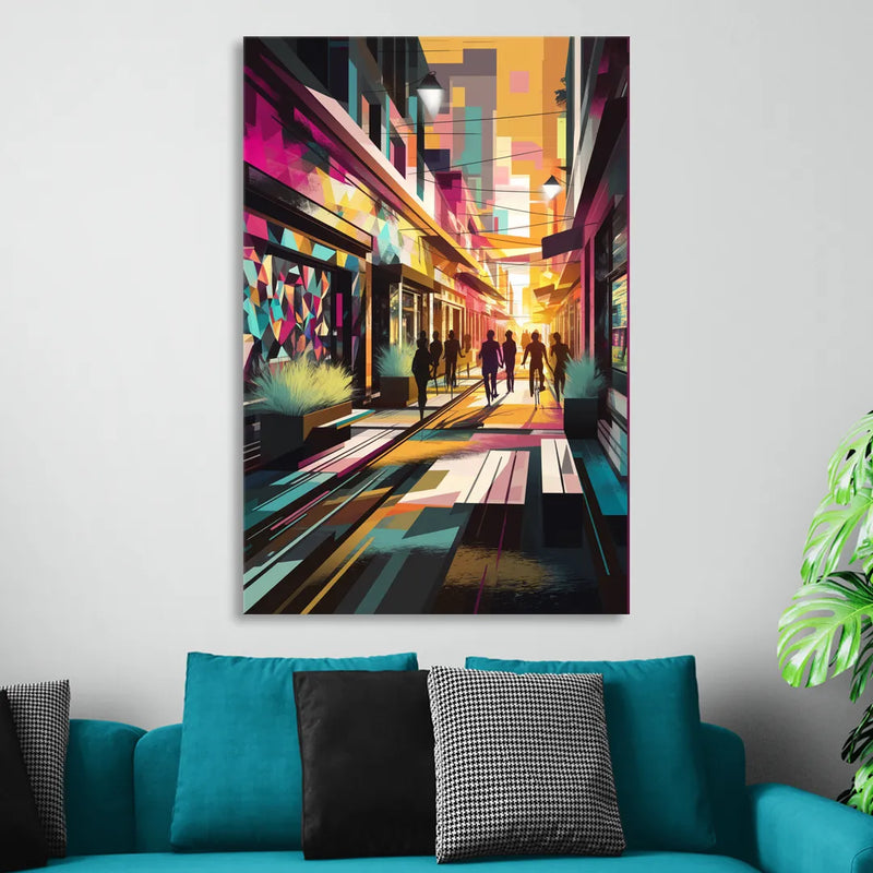 Garland Vibrant Streets Sitting Room - Canvas Wall Art