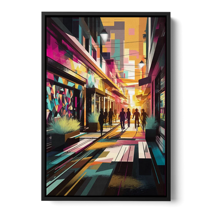 Garland Vibrant Streets Front - Black Canvas Wall Art