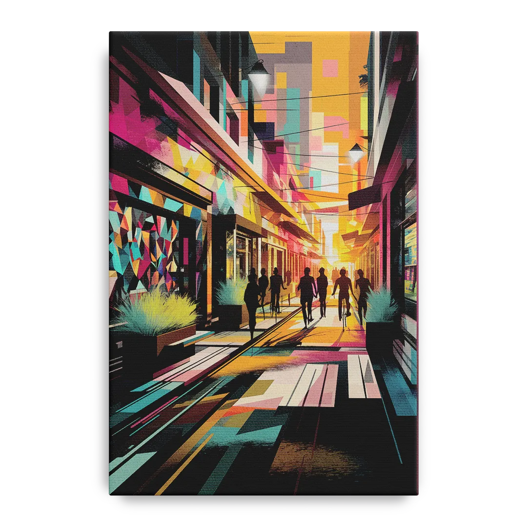 Garland Vibrant Streets Front - Canvas Wall Art