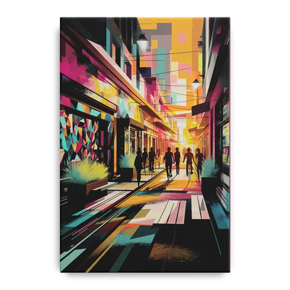 Garland Vibrant Streets Front - Canvas Wall Art
