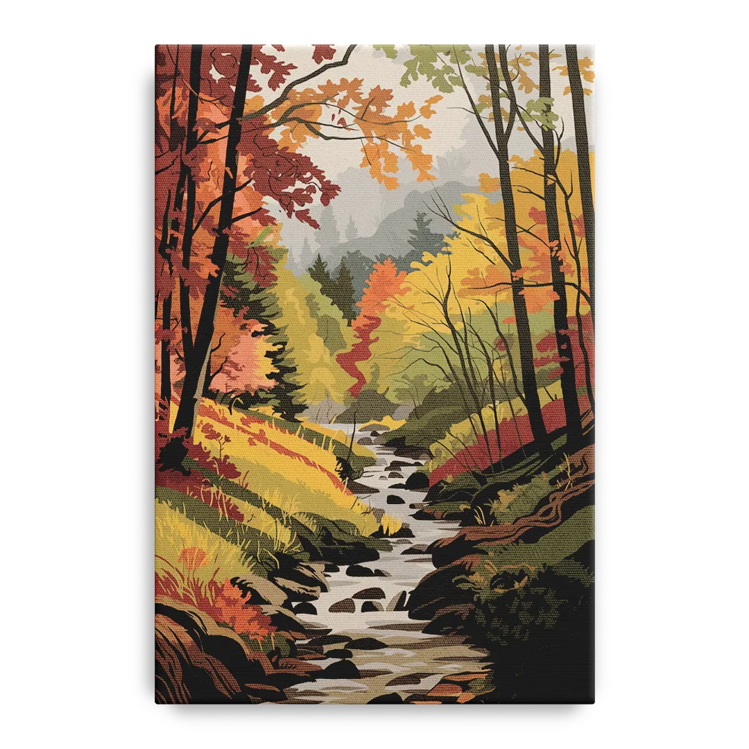 Gatlinburg Autumn Forest View Front - Canvas Wall Art