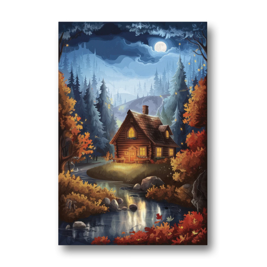 Gatlinburg Cabin in the Woods - Canvas Wall Art - Front