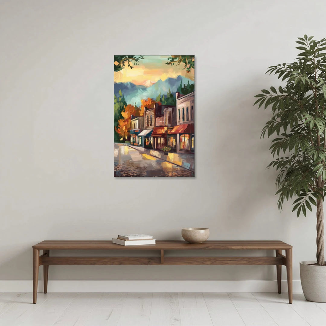Gatlinburg Downtown Charm - Canvas Wall Art - Coffee Table - 24x36