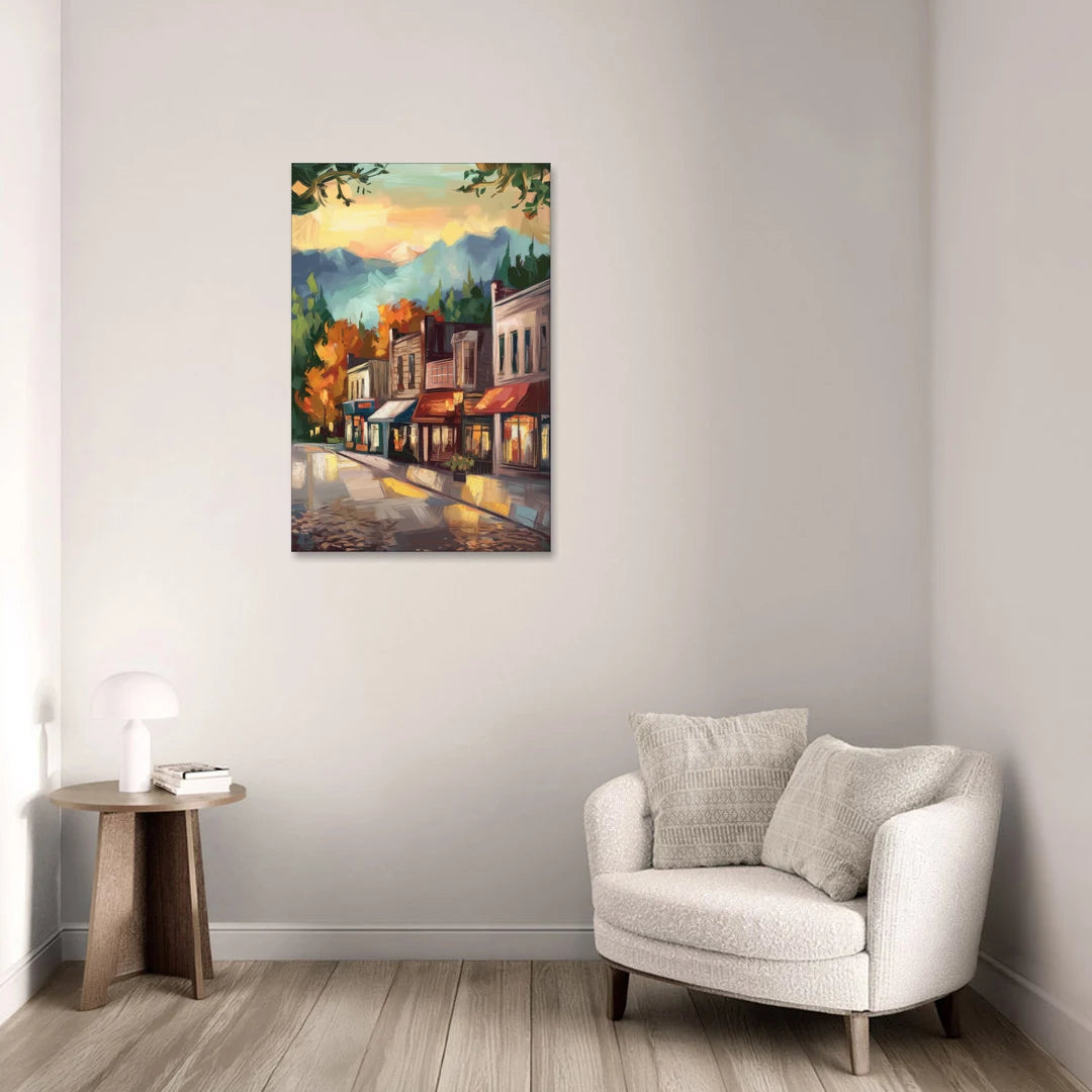 Gatlinburg Downtown Charm - Canvas Wall Art - Sofa - 24x36