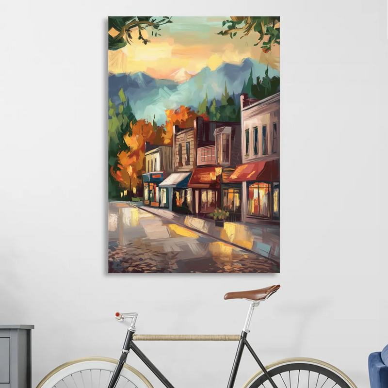 Gatlinburg Downtown Charm Living Room - Canvas Wall Art
