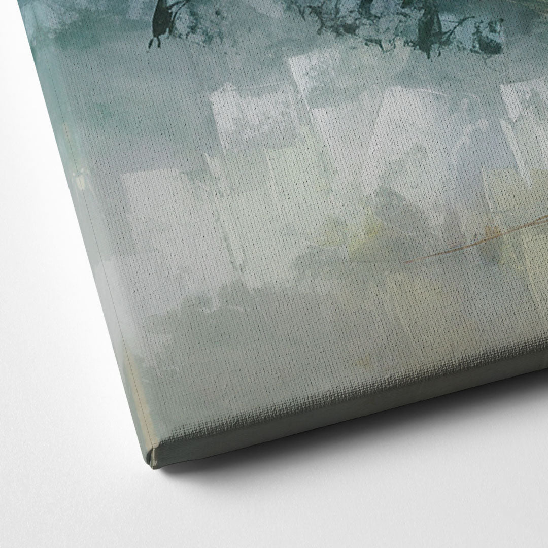 Gatlinburg Misty Mountain Gray Landscape Canvas Close Up