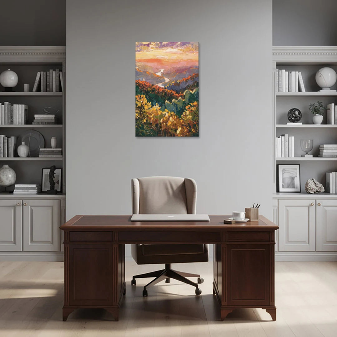 Gatlinburg Scenic Smoky Mountains - Canvas Wall Art - Office - 24x36