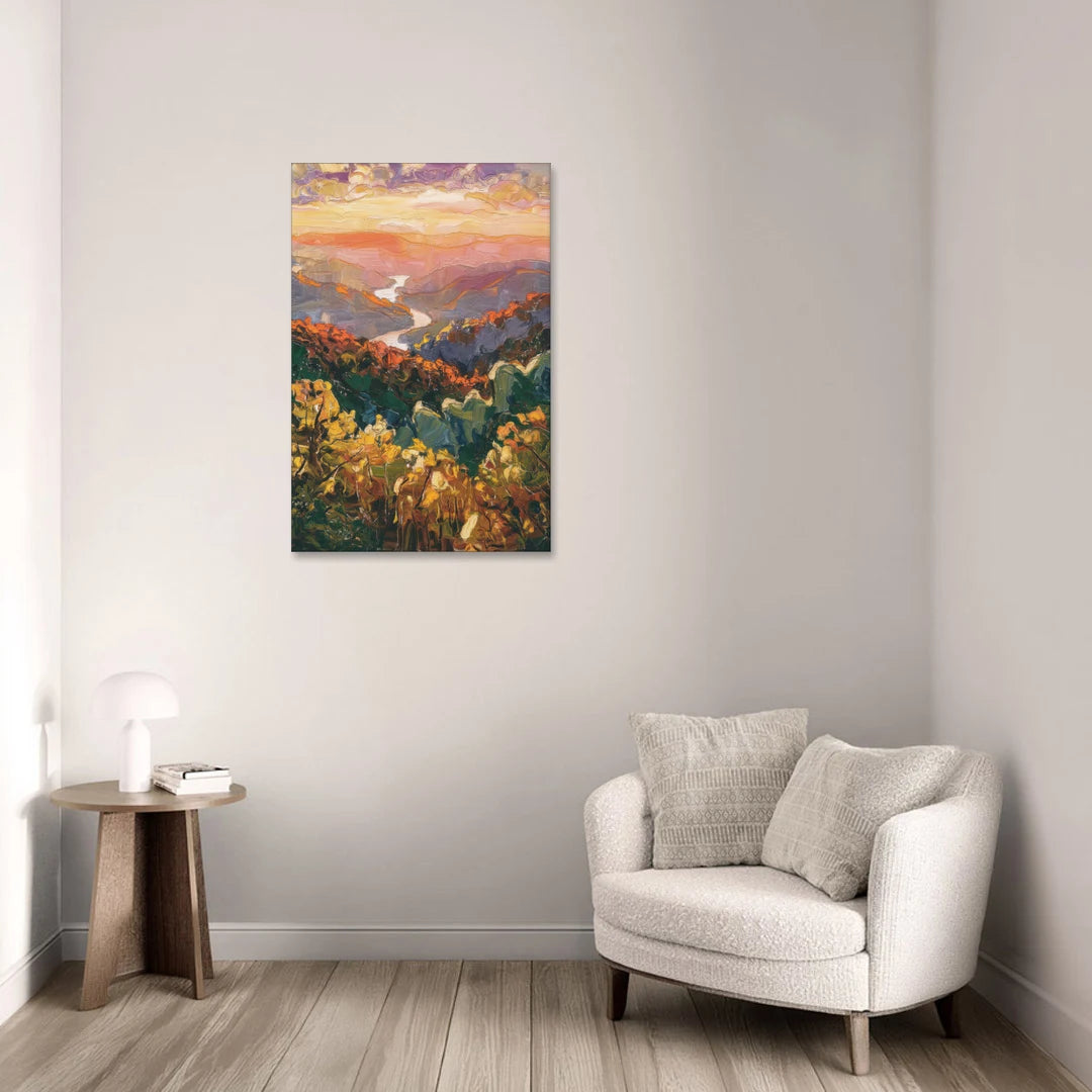 Gatlinburg Scenic Smoky Mountains - Canvas Wall Art - Sofa - 24x36