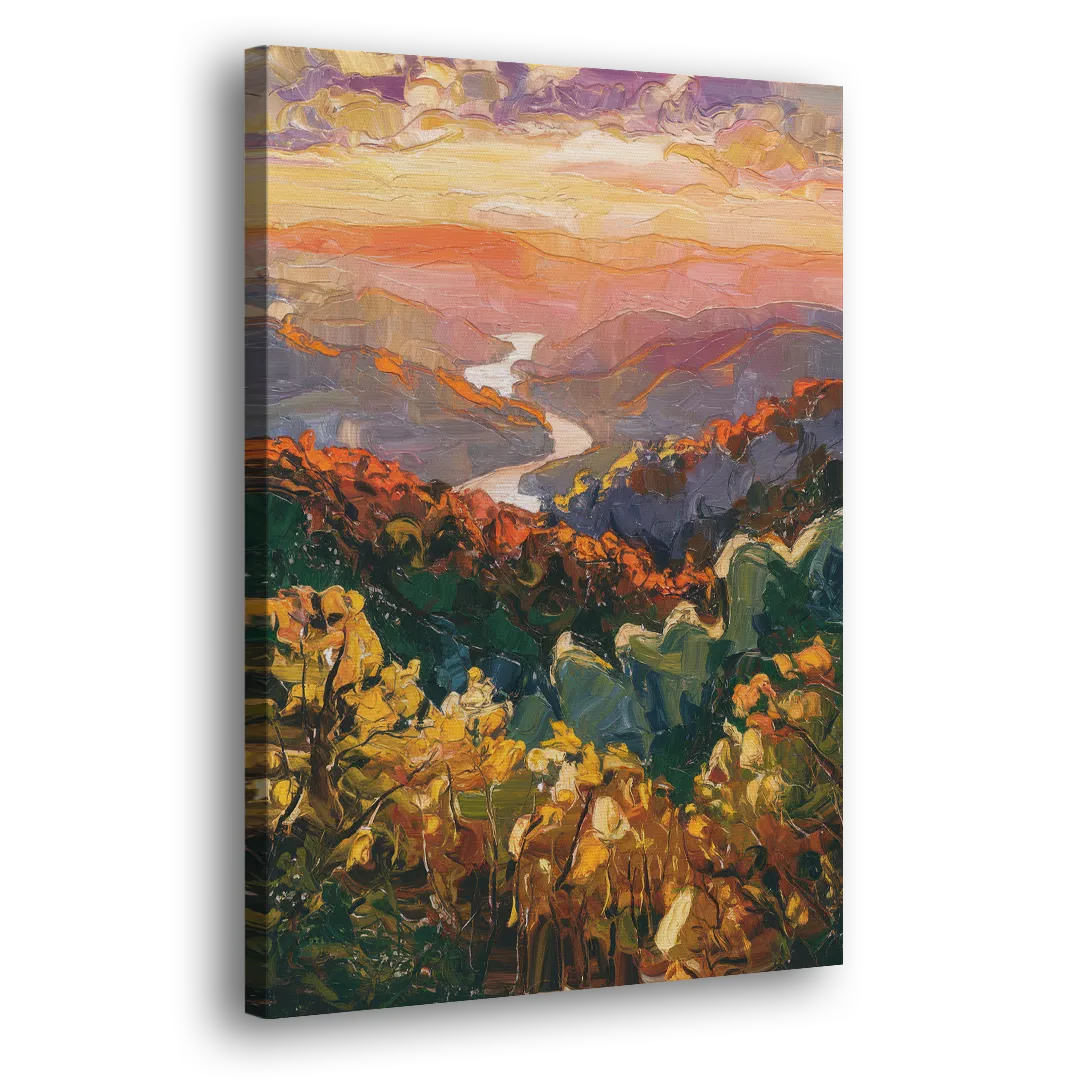 Gatlinburg Scenic Smoky Mountains Side - Canvas Wall Art