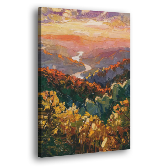 Gatlinburg Scenic Smoky Mountains Side - Canvas Wall Art