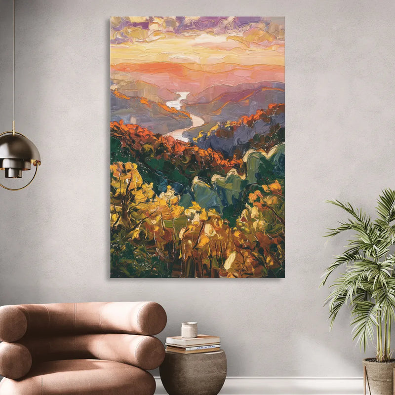 Gatlinburg Scenic Smoky Mountains Living Room - Canvas Wall Art