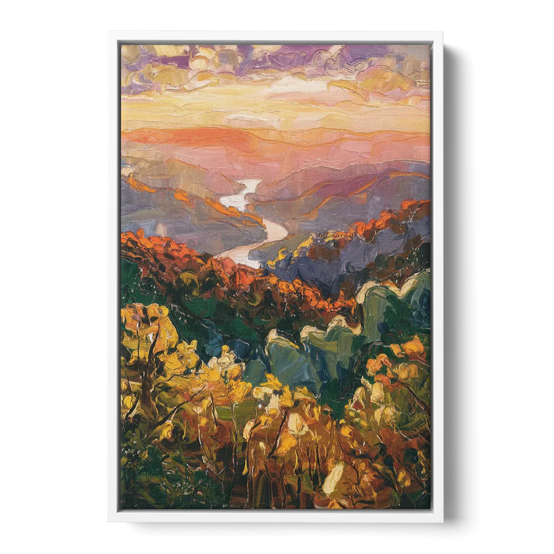 Gatlinburg Scenic Smoky Mountains Front - White Canvas Wall Art