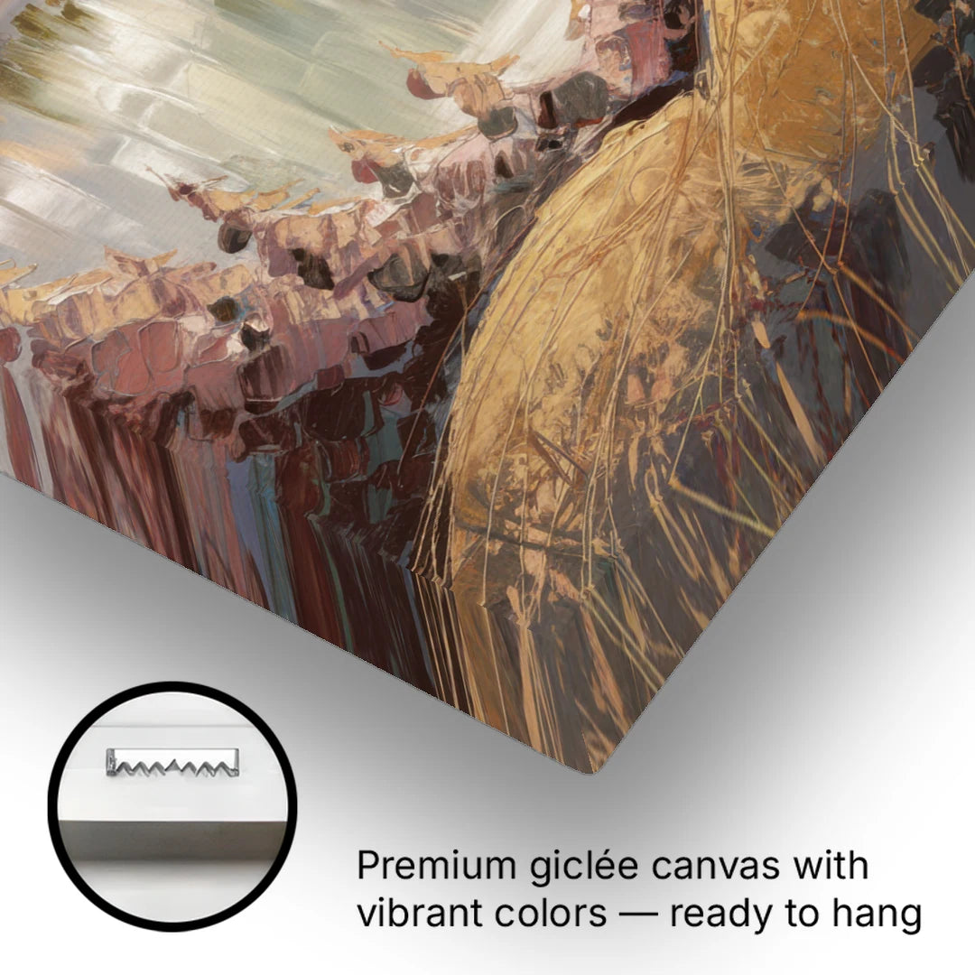 Gatlinburg Sunrise Over Mountains - Canvas Wall Art - Gallery Wrap Corner