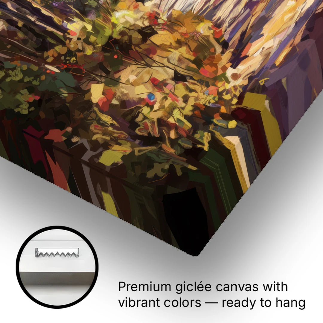 Gatlinburg Trail Through The Forest - Canvas Wall Art - Gallery Wrap Corner
